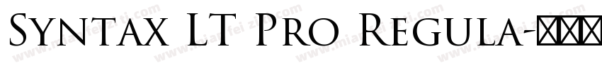 Syntax LT Pro Regula字体转换